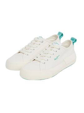 Baskets Pepe Jeans Allen Bande Blanc pour Femme