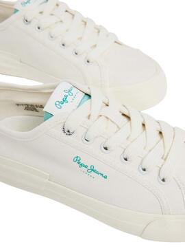 Baskets Pepe Jeans Allen Bande Blanc pour Femme