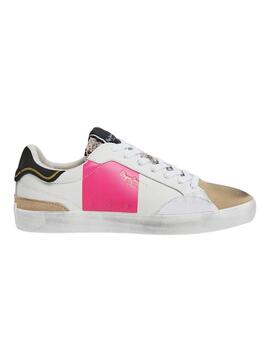 Baskets Pepe Jeans Lane Elle Serpent Blanc