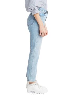 Pantalon Jeans Levi's 501 Crop Ojai Bleu Femme