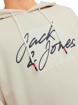 Sweat Jack & Jones Zurich Beige pour Homme