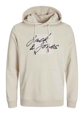 Sweat Jack & Jones Zurich Beige pour Homme