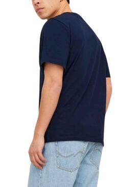 T-Shirt Jack & Jones Corp. Logo Bleu Marine Homme