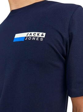 T-Shirt Jack & Jones Corp. Logo Bleu Marine Homme