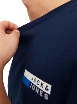 T-Shirt Jack & Jones Corp. Logo Bleu Marine Homme
