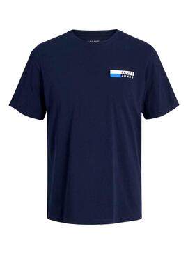 T-Shirt Jack & Jones Corp. Logo Bleu Marine Homme