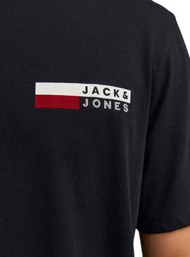 T-Shirt Jack & Jones Corp. Logo Noire Homme