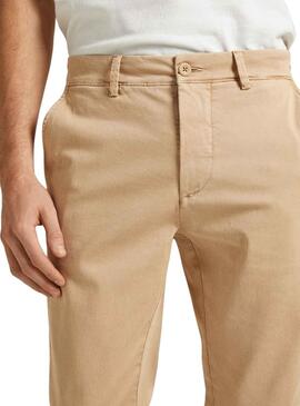 Pantalon Pepe Jeans Slim Chino Beige Homme