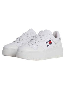 Baskets Tommy Jeans Retro Panier Blanc Femme