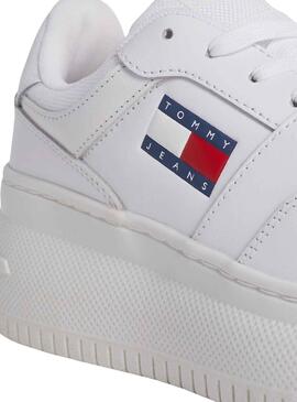 Baskets Tommy Jeans Retro Panier Blanc Femme