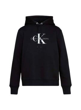 Sweat Calvin Klein Monologo Regular Noire Femme
