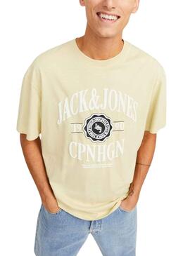 T-Shirt Jack & Jones Lucques Jaune pour Homme