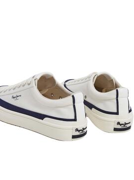 Baskets Pepe Jeans Bande Ben Blanc pour Homme