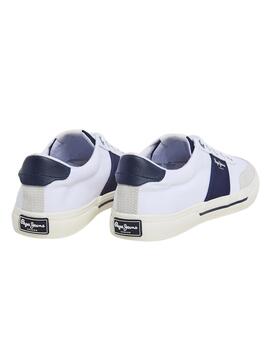 Baskets Pepe Jeans Sangle Kenton Blanc Homme