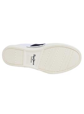 Baskets Pepe Jeans Sangle Kenton Blanc Homme