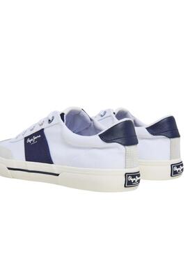 Baskets Pepe Jeans Sangle Kenton Blanc Homme