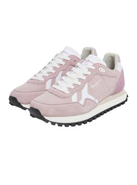 Zapatillas Pepe Jeans Brit On Morado para Mujer = Chaussures Pepe Jeans Brit On Violet pour Femme