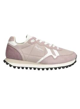 Zapatillas Pepe Jeans Brit On Morado para Mujer = Chaussures Pepe Jeans Brit On Violet pour Femme