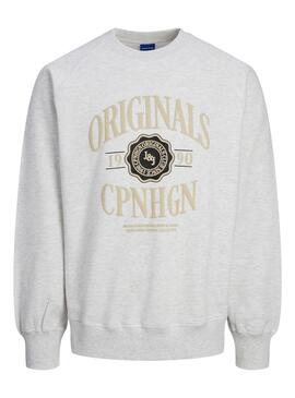 Sweat Jack & Jones Marquage Lucca Gris Homme