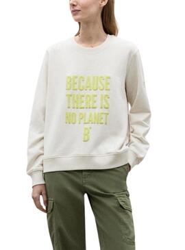 Sweat Ecoalf Éfeso Blanc pour Femme