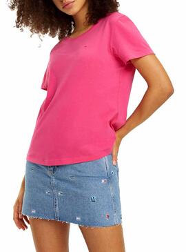 T-Shirt Tommy Jeans Soft Rosa Femme