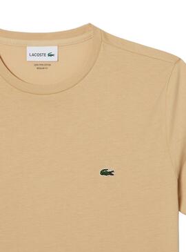 T-Shirt Lacoste Pima Beige pour Homme