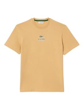 T-Shirt Lacoste Regular Beige pour Homme et Femme
