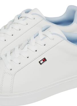 Baskets Tommy Hilfiger Flag Court Blanc Femme