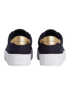 Baskets Tommy Hilfiger Canvas Bleu Marine pour Femme