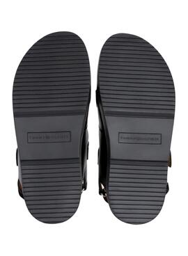 Sandales Tommy Hilfiger Matériel Noire pour Femme