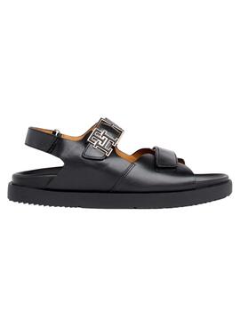 Sandales Tommy Hilfiger Matériel Noire pour Femme