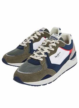Baskets Pepe Jeans X20 Vert pour Homme