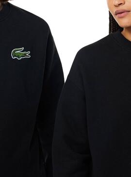 Sweat Lacoste Loose Noire pour Homme et Femme
