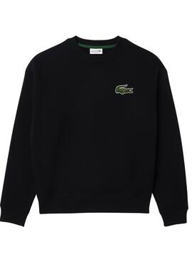 Sweat Lacoste Loose Noire pour Homme et Femme