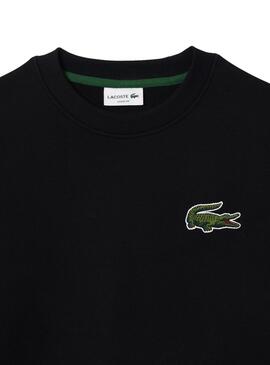 Sweat Lacoste Loose Noire pour Homme et Femme