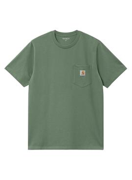 T-shirt Carhartt Pocket Vert Pour Homme