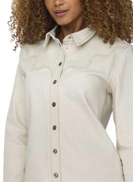Chemise Only Labby Beige pour Femme