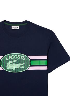 Maillot Lacoste Monogramme Marine Pour Homme