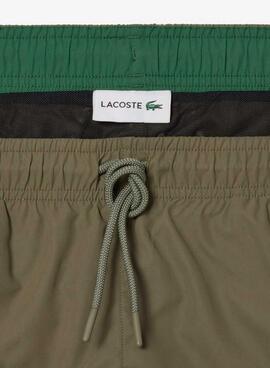 Maillot de bain Lacoste court vert pour homme