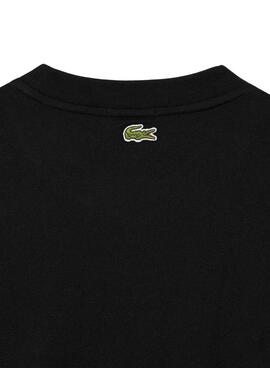 T-shirt Lacoste Unisex Loose Fit Noir Crocodile