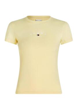 Maillot Tommy Jeans Slim Essential Jaune Femme