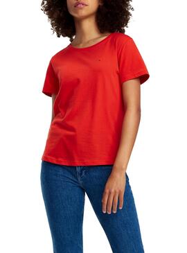 T-Shirt Tommy Jeans Soft Rouge Femme