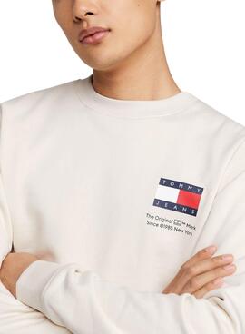 Sweat à capuche Tommy Jeans Reg Essential Beige pour homme