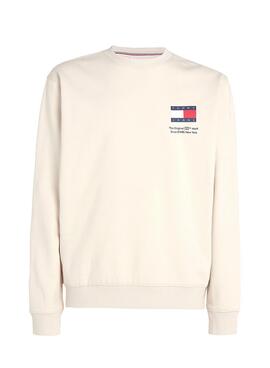 Sweat à capuche Tommy Jeans Reg Essential Beige pour homme