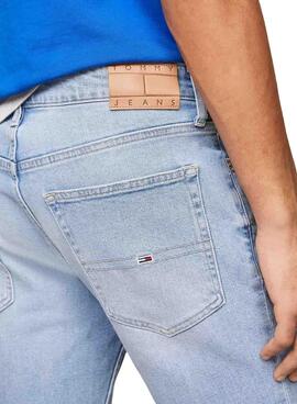 Bermuda Tommy Jeans Scanton bleu clair pour homme