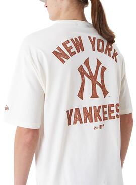 Maillot New Era New York Yankees MLB blanc pour homme