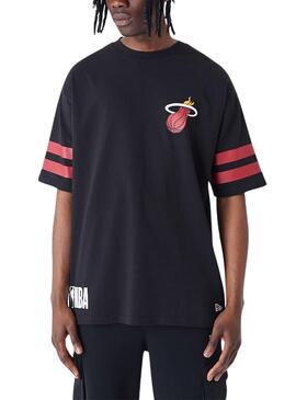 Maillot New Era Miami Heat NBA Noir Homme