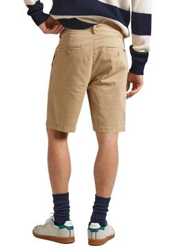 Bermudes Pepe Jeans Chino Beige pour Homme.