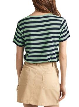 T-shirt Pepe Jeans Jinx Vert pour Femme