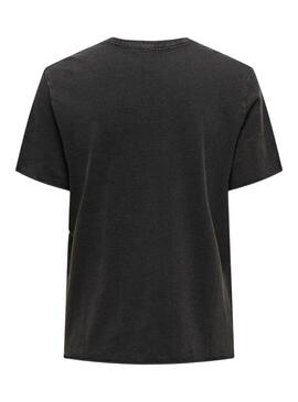 T-shirt Only Lucy Noir pour Femme
